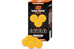ZOROOX Balles de Tennis de Table Haute Performance 3 étoiles Lot de | 9, 18, 36 ou 72 | Orange ou Blanc | Plus de 40 balles de ping-Pong ABS de qualité compétition