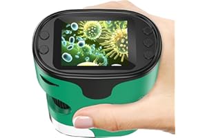 BEBANG 1000X Microscope Numérique Portable pour Enfants - Écran 4K 2,0", Electronique, Rechargeable, avec Kit de Lames - Mini Scope de Poche Cadeaux Éducatifs pour 4-12 Ans