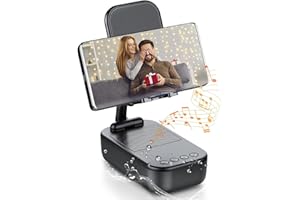 IKG Altavoz Bluetooth Inalambrico con Soporte Movil, Antideslizante & Sonido Envolvente HD,IP7 Impermeable,Altavoz Portatil & Porta movil Ajustable para Phone/Pad,Regalo Ideal para Hombres Mujeres