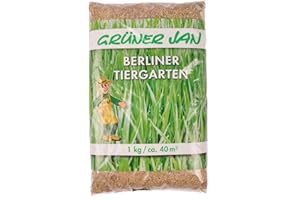 GRÜNER JAN Rasensamen Berliner Tiergarten 1 Kg Saatmischung Rasenmischung Rasensaat Rasen