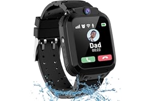 KESASOHE Montre Intelligente pour Enfants, Montre Connectée Enfant Téléphone avec GPS Appel Carte SIM SOS Voice Chat Appareil Photo Lampe Poche Class Mode Fonction, Montre Connectée Cadeaux pour Garçons Filles