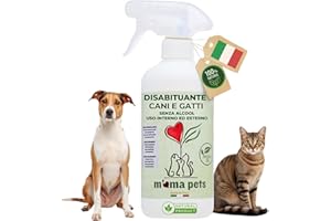 M' MA PETS Repellente Disabituante per Cani e Gatti 100% Naturale, Made in Italy - Spray Anti Urina Uso Interno ed Esterno – Formula Green a Base Vegetale Senza Alcool - 500ml