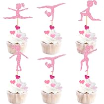 Gyufise 25 Decorazioni Per Torta A Tema Calcio | Topper Glitterato Per Compleanno E Cupcake | Rosa, 16x20 Cm
