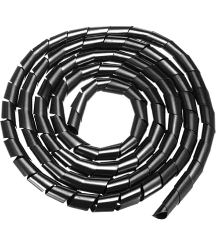 Gaine Spiralée Transparente Pour Câbles - Diamètre 12 Mm, Longueur 1 M, Protection Et Rangement