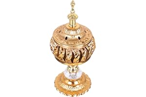 Cabilock Metalowy palnik do kadzidełek w stylu vintage, naczynie na kadzidło, pojemnik na kadzidło, tacka na kadzidło, dekoracja salonu, aromaterapia