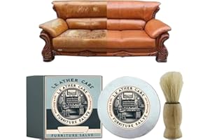 VOKKRV Carolina Baume D'antan Pour Le Cuir, Leather Furniture Baume, Furniture Salve For Leather, Leather Repair Kit, Avec Brosse, Aide à Réparer Protéger Les Meubles Cuir Pour Leur Redonner Leur Eclat (1PC)