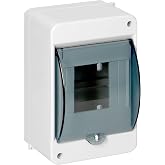 Miratic Modular Electrical Distribution Box Plastic Housing IP40 Electric Outdoor Waterproof Box with Smoked Lid - Surface El