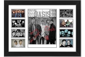 AllStarMedia Oasis Autographed Collage Poster Print - Limited Edition Gift for Band Lovers - Wall Decor for Music Fans, Merchandise, (Framed, A4 (12x8-30x20cm))