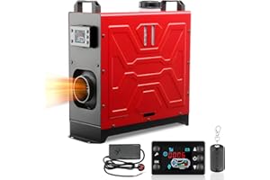 GEARLASSO 8KW Portable Diesel Air Heater 12V/24V All-in-One Parking Heater with Remote Control & LCD Display, Fast Heating Low Noise for Campervan, RV, Boat, Truck, Garage, Tent