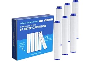 AD-VISION 6-Pack High Pressure Shower Head Filter | Removes Chlorine, For Hard Water & Hair Loss |Shower Filter Cartridge,with Calcium Sulfite and PP Media, Traps Rust, Sand and Sediment,