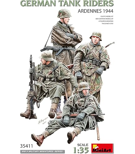 Lot De 4 Figurines Soldats Allemands WW2 – 1/35 – Résine – Non Peintes
