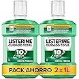 Listerine Protección Dientes y Encías (pack de 2 x 1L), enjuague bucal con flúor, colutorio bucal con 24 horas de protección,