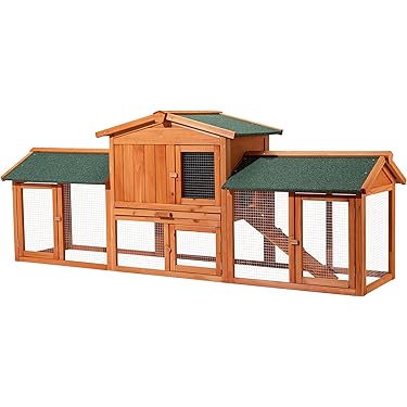 Konijnenhok Dierenhok voor kleine dieren Konijnenvilla 147x52x85 cm