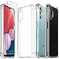 Ferilinso Handyhülle für Samsung Galaxy A13 4G Hülle, Drop Protection Silikon Zubehör Transparent Case, Mit 2 Stück 9H Panzer