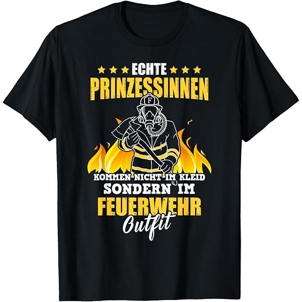Feuerwehr Herren T-Shirt KF12DE – Kurzarm, 100% Baumwolle, Mit Reflektierendem Druck