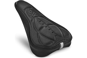 Ducomi - Housse de selle de vélo avec coussinet en gel rembourré – Ergonomique et souple pour pédaler sans douleur – Pour vélo d’exercice, d’appartement, vélos de course et de ville