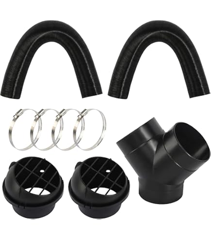 HP Live 60mm Warmluftschlauch - 200cm Aluminium Heizungsrohr Für Auto & Haus