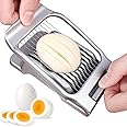 PawPawU® Egg Slicer Cutter, Heavy Duty Stainless Steel Wire Dicer for Hard Boiled Eggs Salad, Strawberries or Kiwis, Get Equally-Sizes Slices Every Time