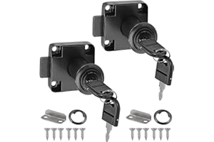 ZiYuya Cerradura de Leva Con Llaves Iguales - de Seguridad Para Armario, Puerta de Muebles, Buzón, Cajón y Tocador - Para Hogar y Oficina