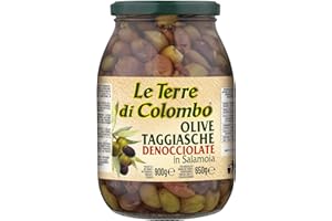Le Terre di Colombo – Olives Taggiasca Dénoyautées - en Saumure - 900 g