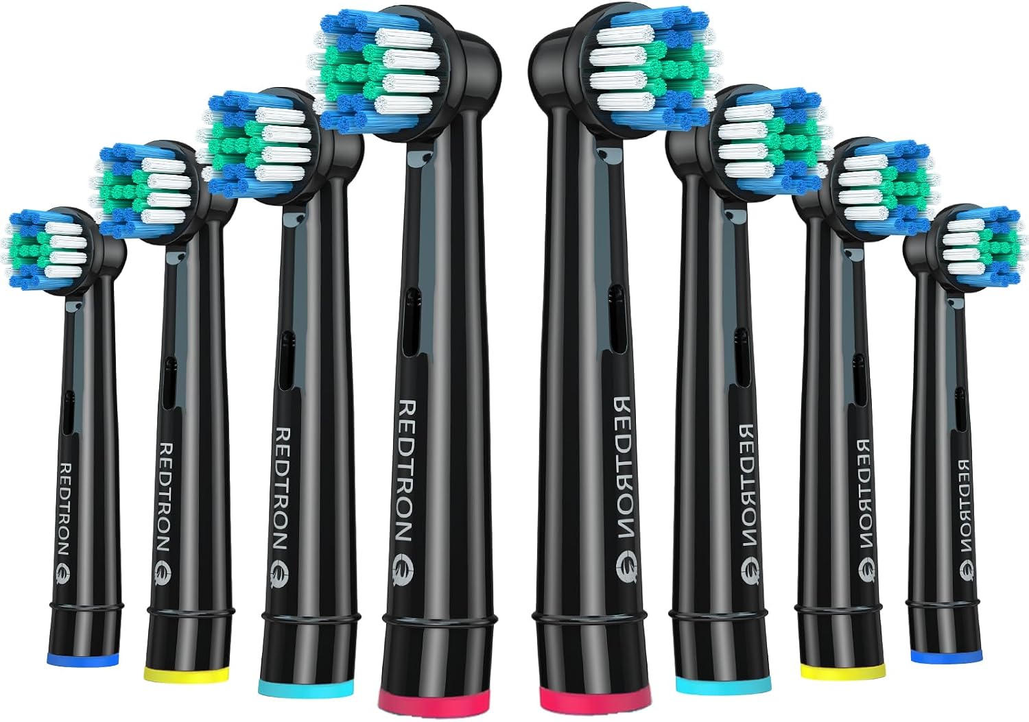 REDTRON Recambios para Cepillo de Dientes Eléctrico compatible con Oral B (8 unidades), Cabezal de cepillo de dientes Precision Clean Pro1000 Pro3000 Pro5000 Pro7000 y más