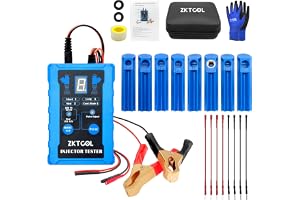 ZKTOOL Universal bränsleinsprutare och testkit med 8 adaptrar | Har 8 pulslägen och 4-trådars dubbla kanaler för 2 injektorer