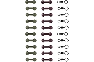 Newshot 20 Chod-Heli-Perlen zum Karpfenangeln Schnurschutz für Helicopter-Rigs Zig-Rig mit Clip Zubehör für Takelendstück