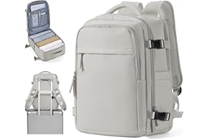 BOXSAM Handgepäck Rucksack 45x36x20 Easyjet, Travel Backpack 40x20x25 für Ryanair Wanderrucksack für Damen Herren, Flugzeug Carry-Ons Reiserucksack Casual Dayback Wasserdicht Business Rucksack