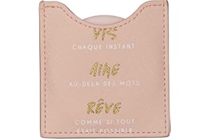 DRAEGER PARIS 1886 Specchio rotondo da tasca con viti per ogni momento, ideale come regalo di compleanno, per tutte le occasioni, dimensioni: 8,5 cm x 8 cm