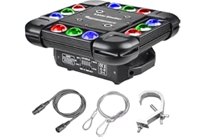 WECAN Moving Head Light, Dj Lights, DMX Controller and Sound Activated 12 * 10W RGBW Led Christmas Stage Light