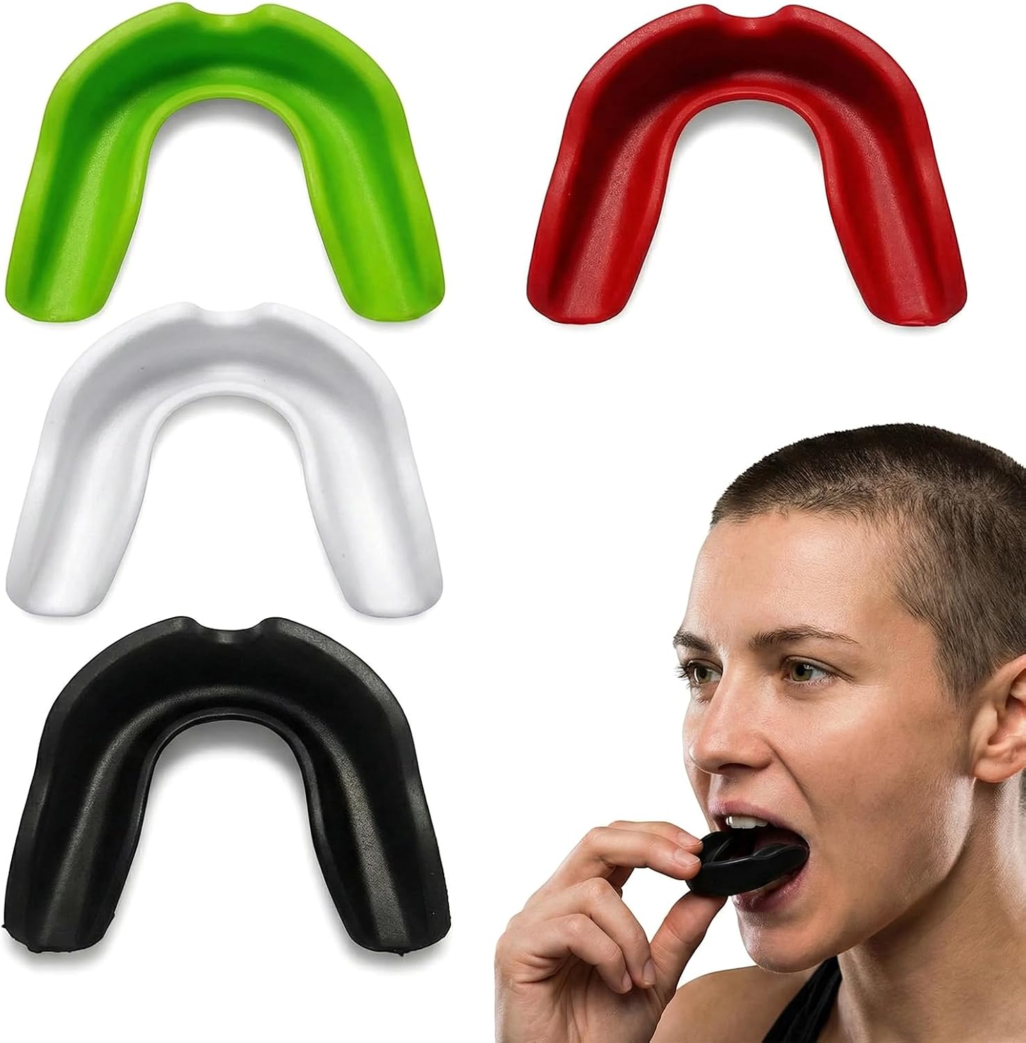 BAUCH 4 PCS Protector Bucal Deportivo para Adultos,Bucal boxeo,Bucal Deportivo,para Niño Niños Boxeo Años Baloncesto Muay Thai Kick Boxing Fútbol Americano Junior