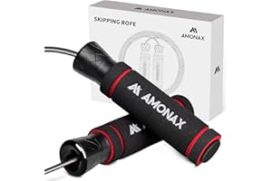 Amonax Cuerda Crossfit Hombre Mujer, Combas para Saltar para Boxeo Entrenamiento, Fitness Ejercicio Gimnasio en Casa, Skipping Rope Material Crossrope