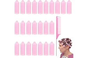 DONOONIS Pack de 24 Bigoudis en Mousse Souple pour Cheveux Courts - Set Éponge Sans Chaleur 20mm avec Pilet pour Femmes et Enfants