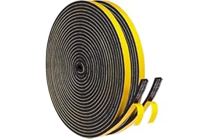 YANKUIRUI Nastro Sigillante Guarnizione 6mmx3mm/20m Spazzola adesiva per spogliarello per Porte Finestre Nastro Adesivo in Schiuma Guarnizione in Gomma Contro