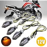 CCAUTOVIE LED Blinker Motorrad E Geprüft Universal LED Blinker Tagfahrlicht Motorrad Blinker Motorrad LED Lauflicht Bernstein
