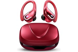 LTINIST Wireless Earbuds Sport, Bluetooth 5.3 Headphones, Wireless Earphones 75H Playtime and HiFi Stereo Sound with Mic, IP7 Waterproof, Dual LED Display in Ear EarHooks, USB-C, Headsets for Sport, Running