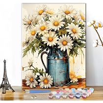 MEIYUDA Peinture par Numero Adulte avec Cadre Bord de mer, Ville romantique Kit de Peinture à l'Huile sur Toile par Numéro, Débutants Peinture Acrylique Pigmentée, Decoration Maison Cadeau 30x40cm
