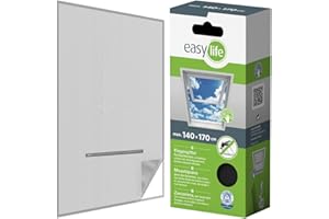 NUTRITRUST Easy Life Moustiquaire pour lucarne avec bande scratch Dimensions ajustables 140 x 170 cm blanc