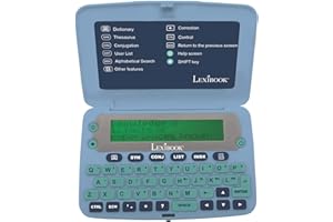 LEXIBOOK, The Collins English Dictionary, Definitions, Thesaurus, Grammar, Phonetic Spellchecker, with Battery, Blue/Grey, D650EN