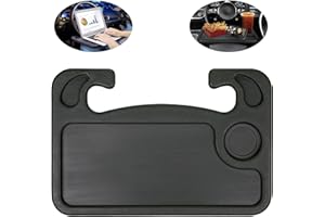 CityMoka Plateau Fixable au Volant de Voiture - Support de Téléphone Portable - Plateau pour Manger et Utiliser la Tablette, l’iPad et l’Ordinateur Portable - Noir
