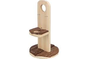 TRIXIE Vattenbehållare – fristående – enkel montering – perfekt för gnagare och små djur – naturligt barkträ – ø 18 x 30 cm – 62126