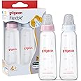 Pigeon Peristaltic Baby Nursing/Feeding Bottle KPP Nipple M,For 4+ Month Babies,BPA Free,BPS Free,Pink and White,200 ml,Pack of 2