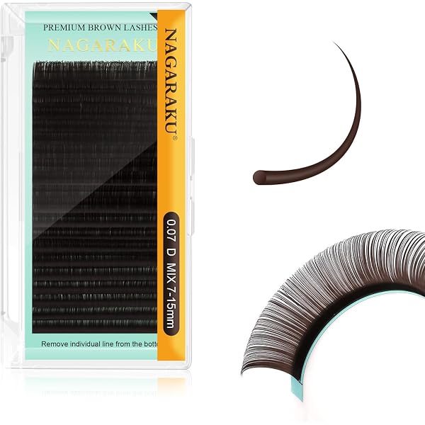 Natuhana Wimpern Extensions 0,07 C Curl – 9-15 Mm, W-förmig Selbstfächernd. Für Lash Techs, Weich & Leicht.