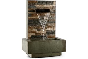 Blumfeldt Watergate Garden Fountain - Ornamental Fountain, Water Feature, Indoor/Outdoor Fountain, Low Consumption with 15 watts, Economical Pump, 10m Cable, Weather Resistant, Galvanized