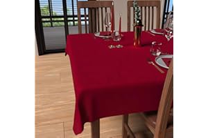 Soleil d'ocre, Luxury Nappe carée Anti-tâches 180x180 cm, Polyester, Rouge