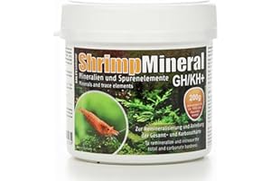 SaltyShrimp Shrimp Mineral GH/KH+ | 200g - Sel minéral. Spécialement conçu pour la Maintenance et l'élevage des crevettes. pour Une Eau d'aquarium Neutre et Une reminéralisation