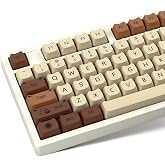 GMKWTL Sevimli Kedi PBT Keycaps Y&uuml;zde 60, Mao Profili Retro Keycaps, 141 Tuşlu Boya-S&uuml;blimasyon Tuş Takımı &Ccedil;oğu 65% 70% 75% 8