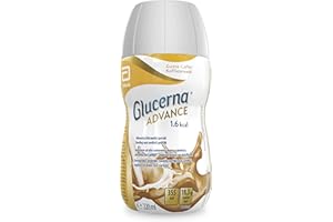 ABBOTT NUTRITION Glucerna Advance 1.6 KCAL | Alimento a Fini Medici Speciali Per la gestione della Malnutrizione in pazienti con Diabete | Confezione 220ml | Gusto Caffè
