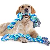 Nobleza Rope Toys for Dogs 2 Pack, Chew Toy with 5+2 Knots for Aggressive Chewers, XL 70+50cm Ropes for Large Strong Dogs