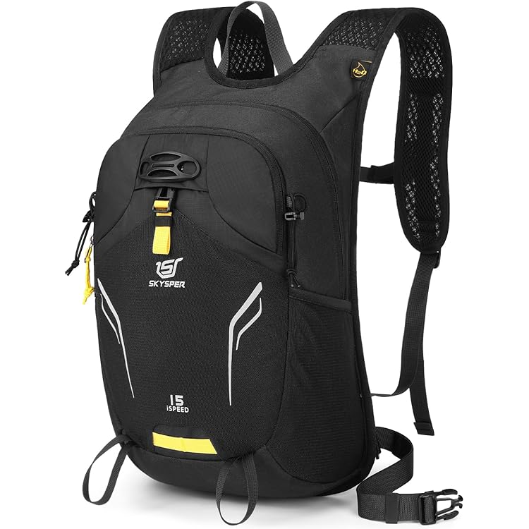 Opvouwbare kleine compacte wandelrugzak, wandelrugzak, Zwart, S
